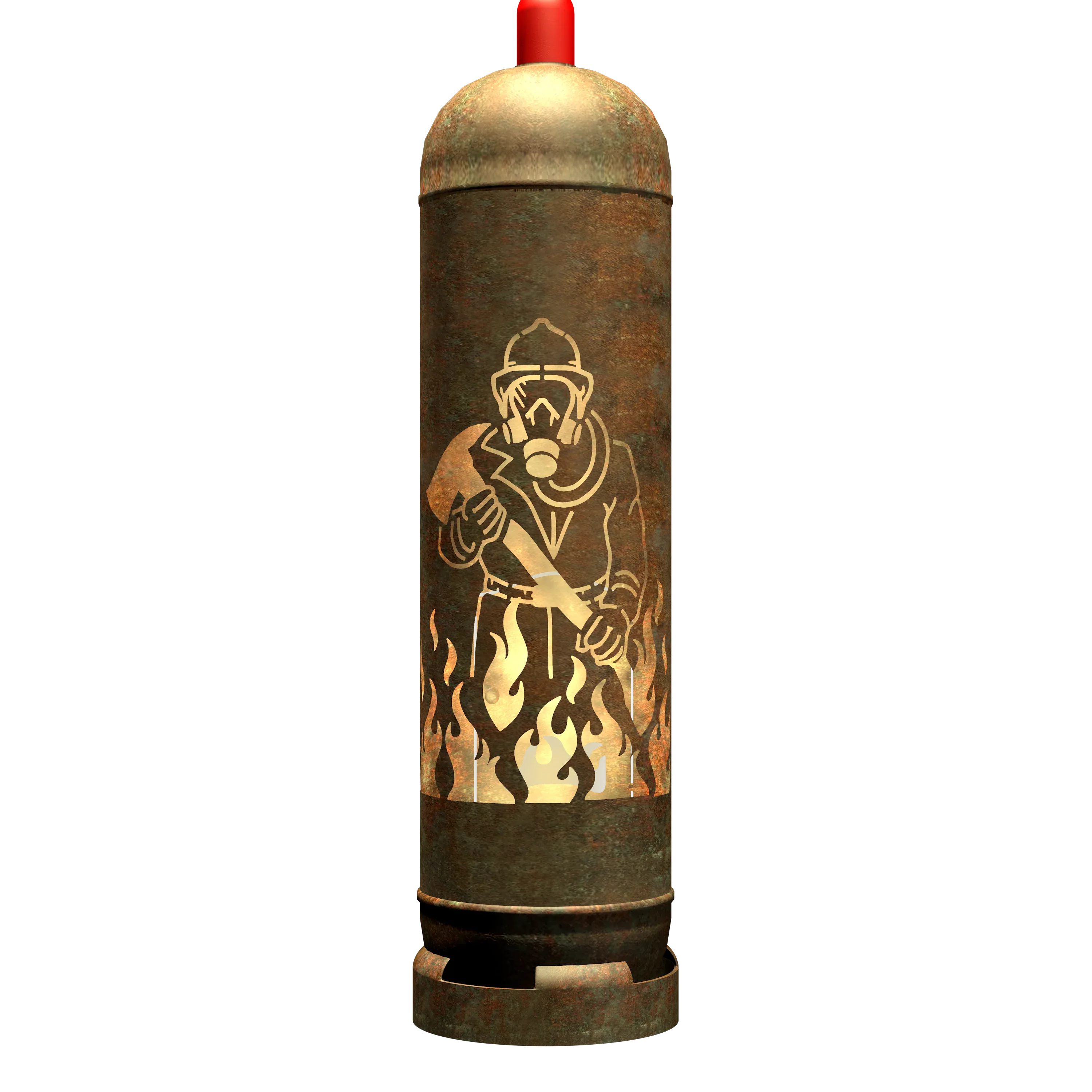 Feuertonne "Feuerwehrmann" inkl. Personalisierung - feuertonnen.org