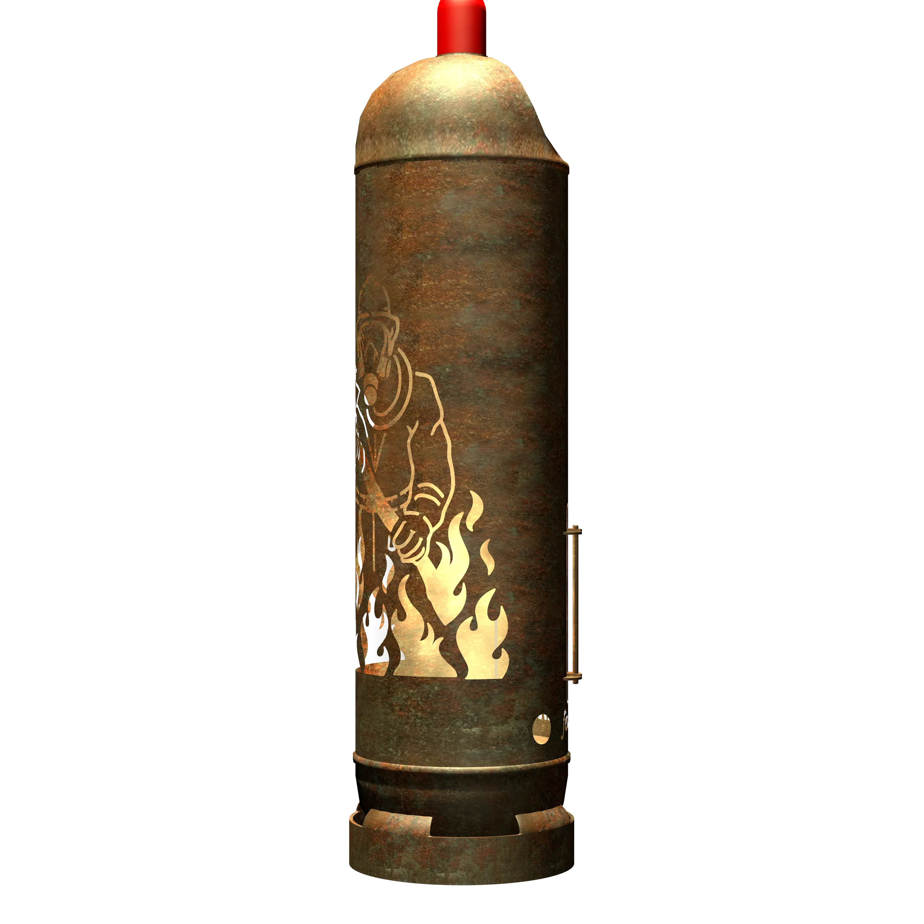 Feuertonne "Feuerwehrmann" inkl. Personalisierung - feuertonnen.org