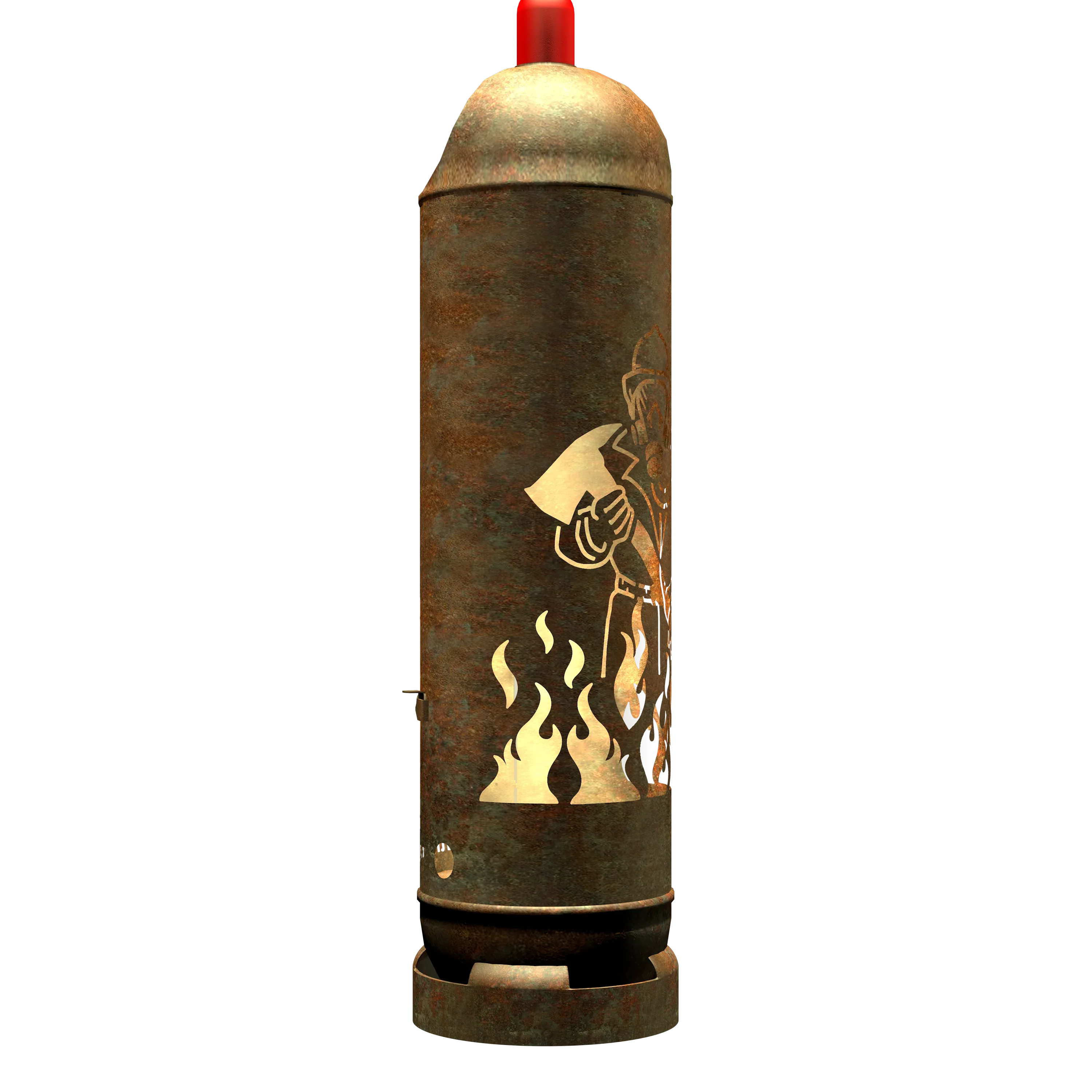 Feuertonne "Feuerwehrmann" inkl. Personalisierung - feuertonnen.org