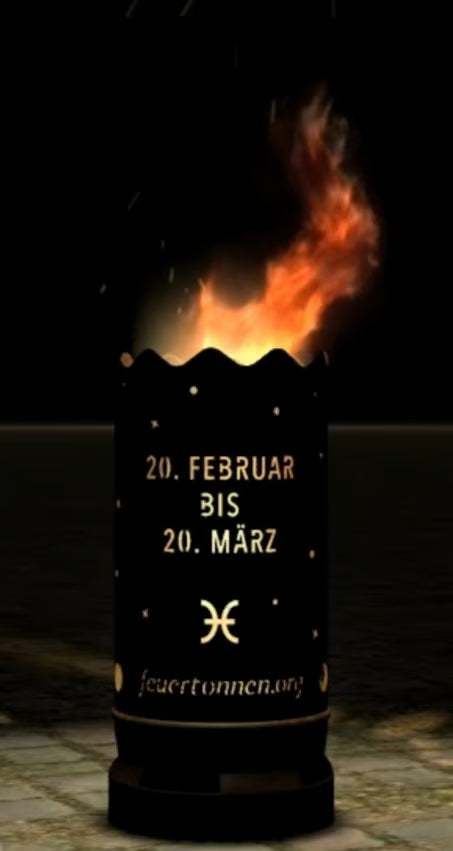 Dropslik Feuertonne "Sternzeichen Fische" - feuertonnen.org