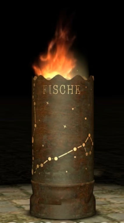 Dropslik Feuertonne "Sternzeichen Fische" - feuertonnen.org
