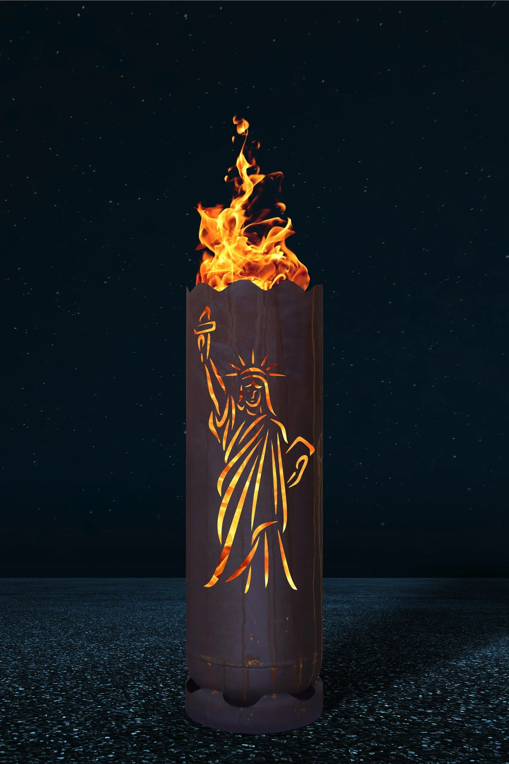 Feuertonne "Freiheitsstatue" - feuertonnen.org