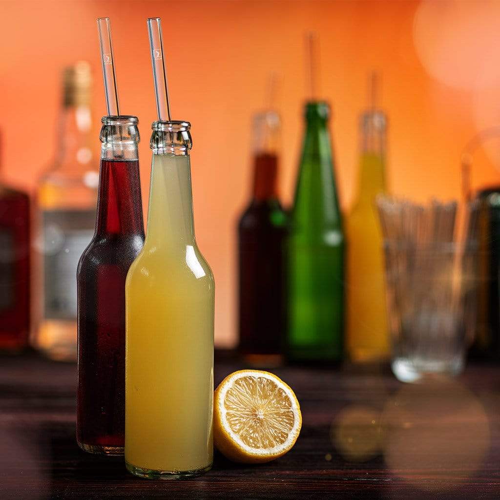 50x 30cm Glasstrohhalme für Flaschen von 0,33 bis 1 Liter für jeden Anlass
