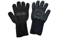 Grillhandschuhe Hamson-BBQ, Paar aus Strick, schwarz/dunkelblau mit Hamson-Logo