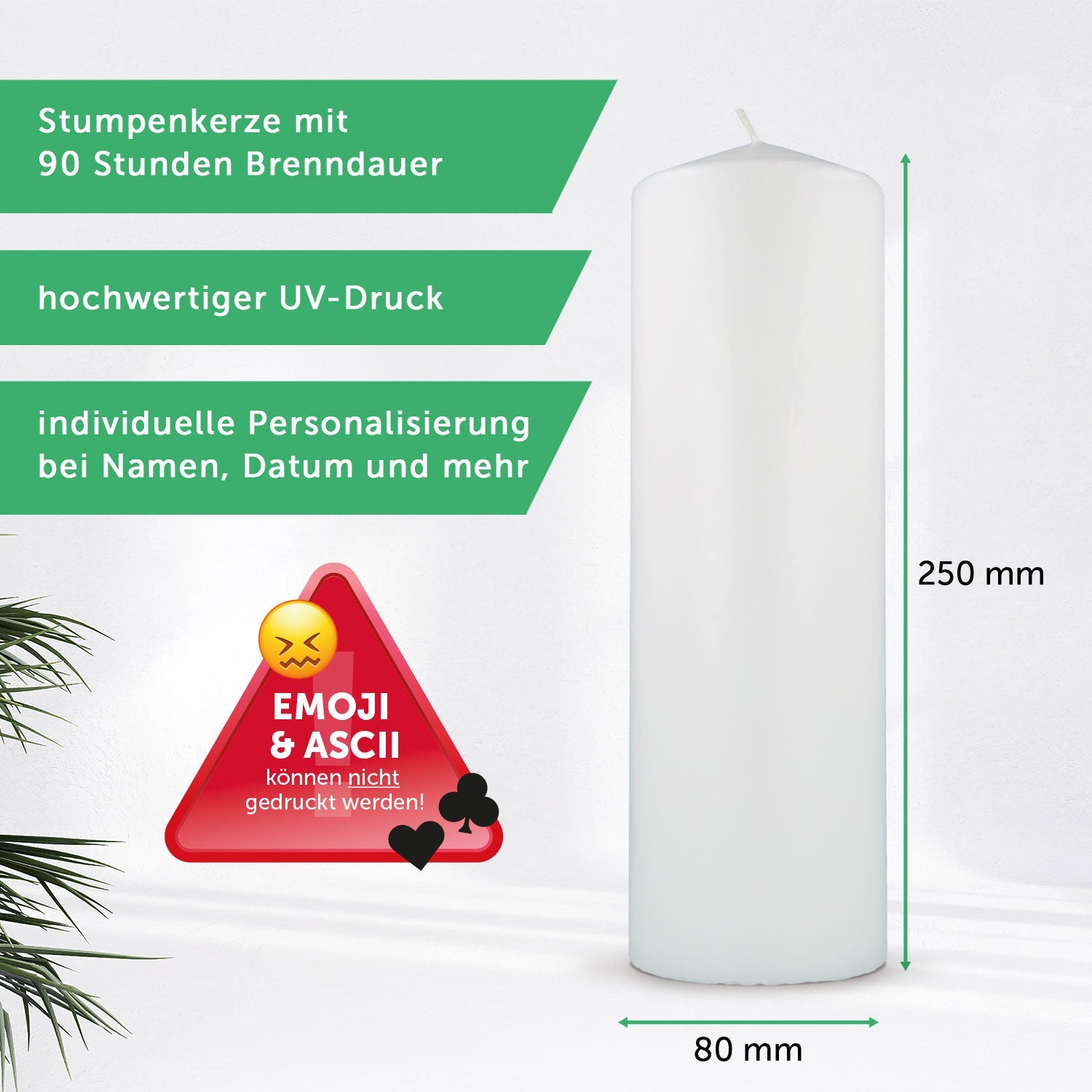 Große Kerze "Glühwein Elch" zu Weihnachten