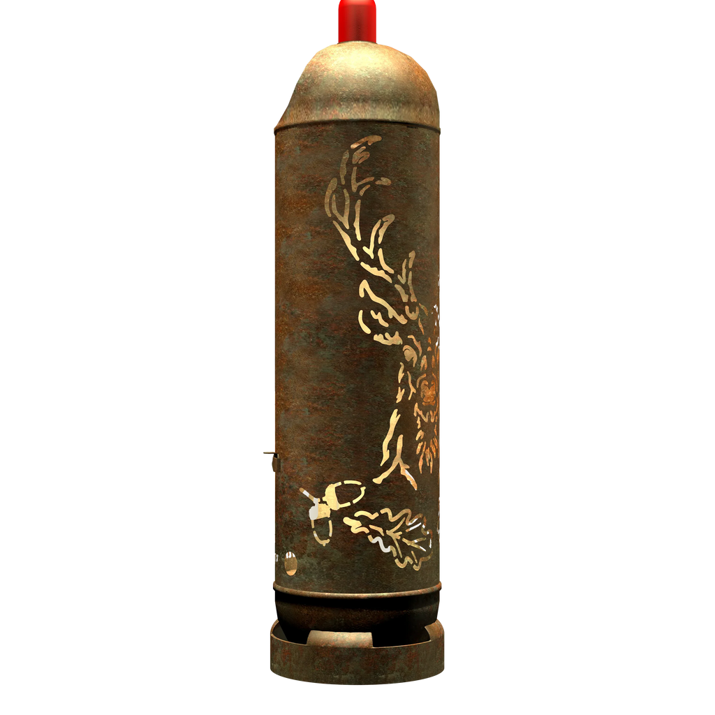 Feuertonne "Hirsch mit Eicheln" - feuertonnen.org