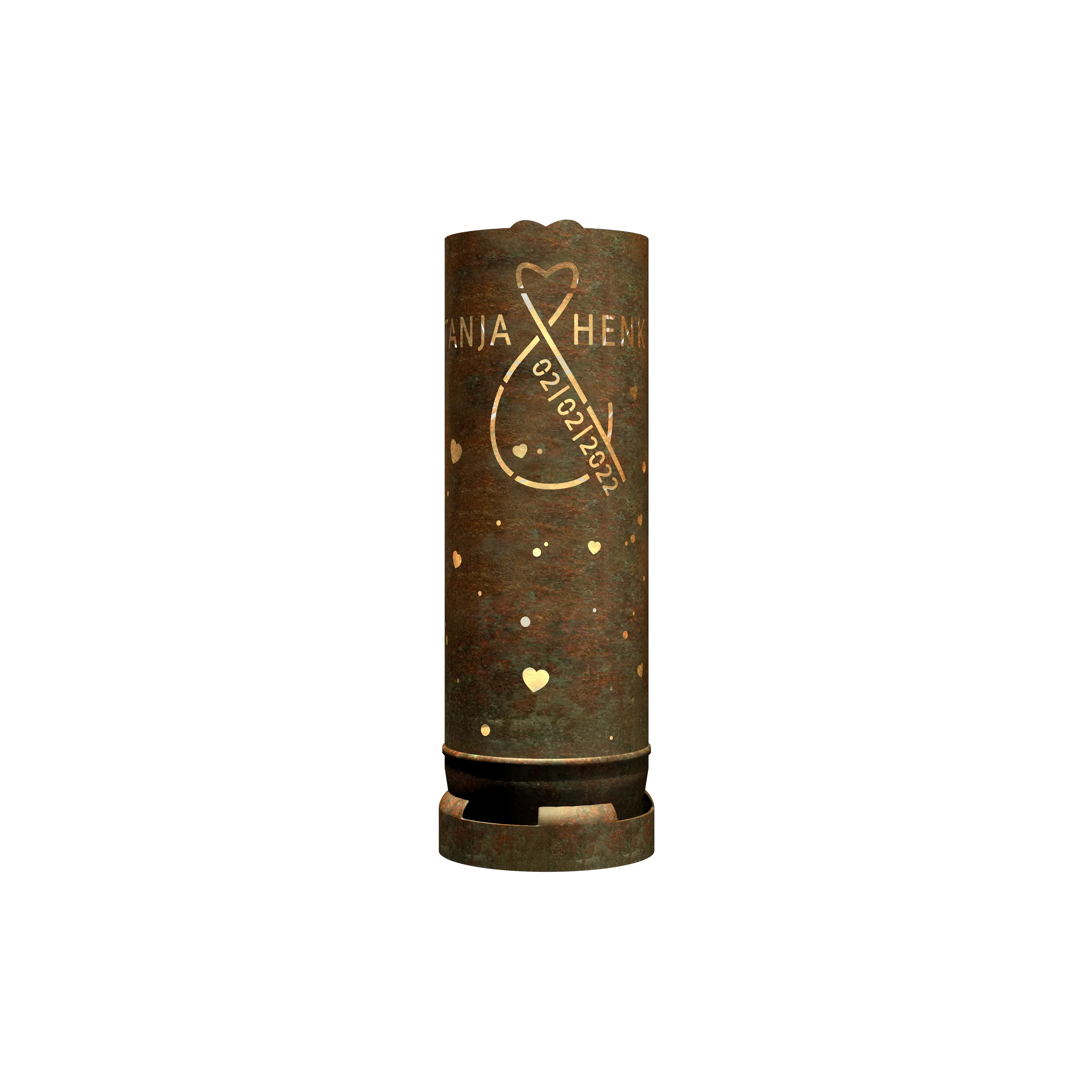 Fire barrel "Wedding motif 1" (incl. personalization)