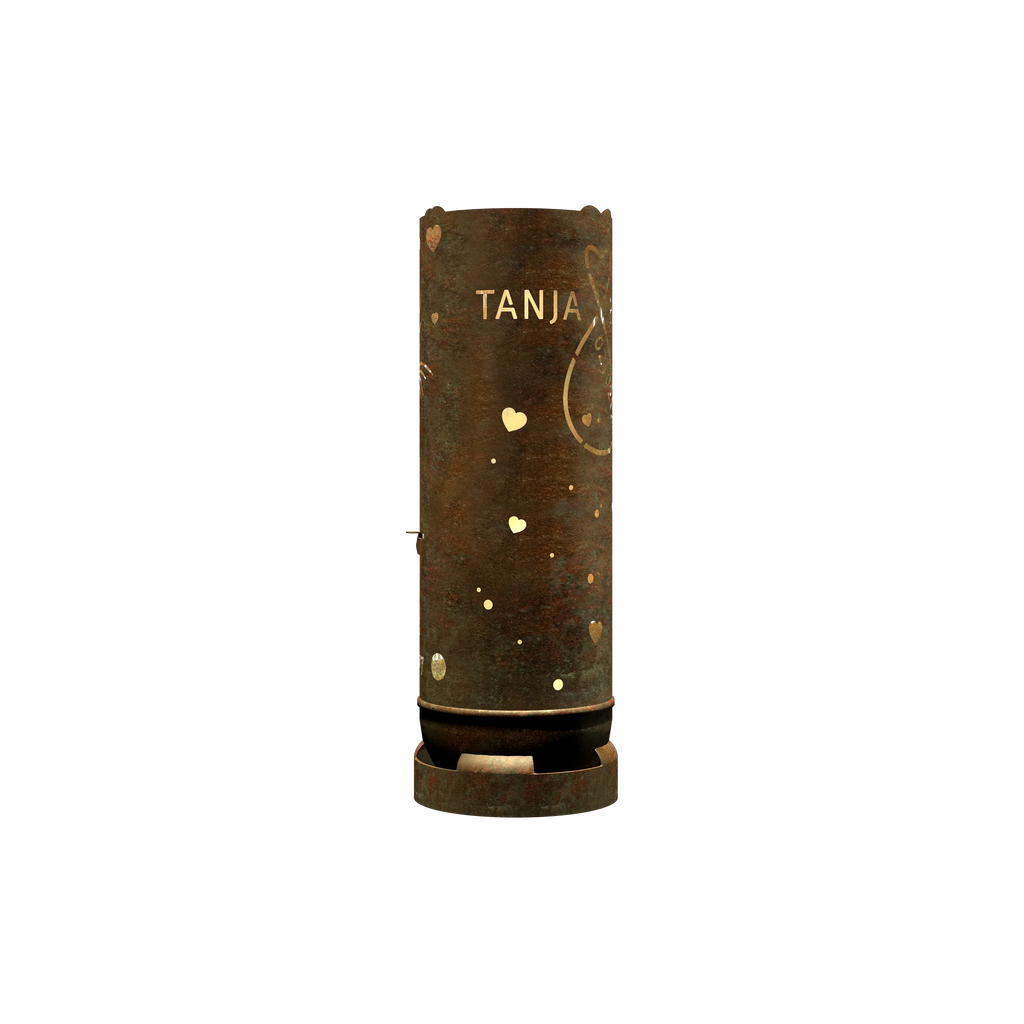 Fire barrel "Wedding motif 1" (incl. personalization)