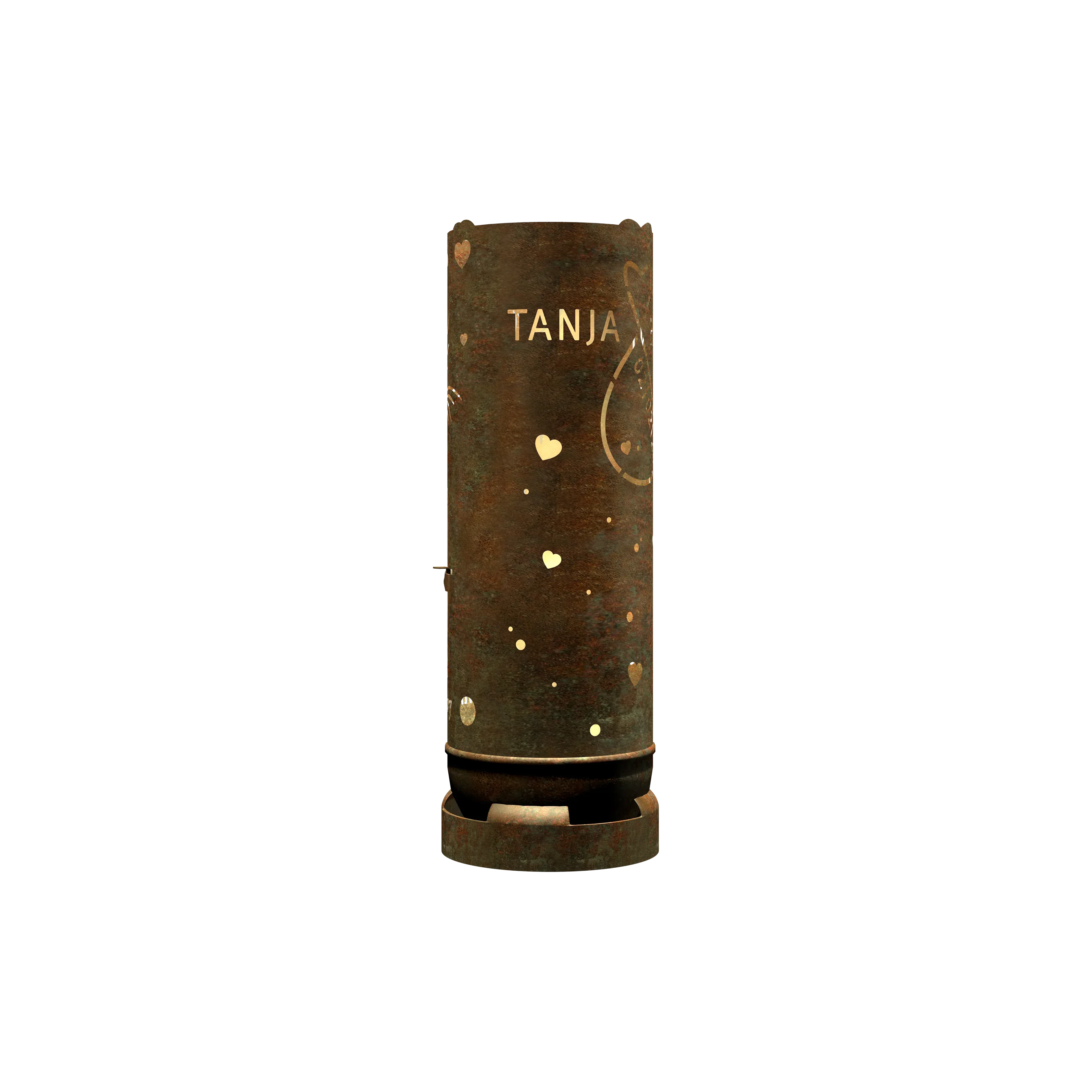 Fire barrel "Wedding motif 1" (incl. personalization)