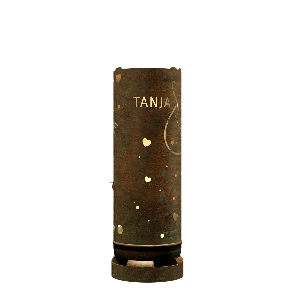 Feuertonne "Hochzeitsmotiv 1" (inkl. Personalisierung) - feuertonnen.org