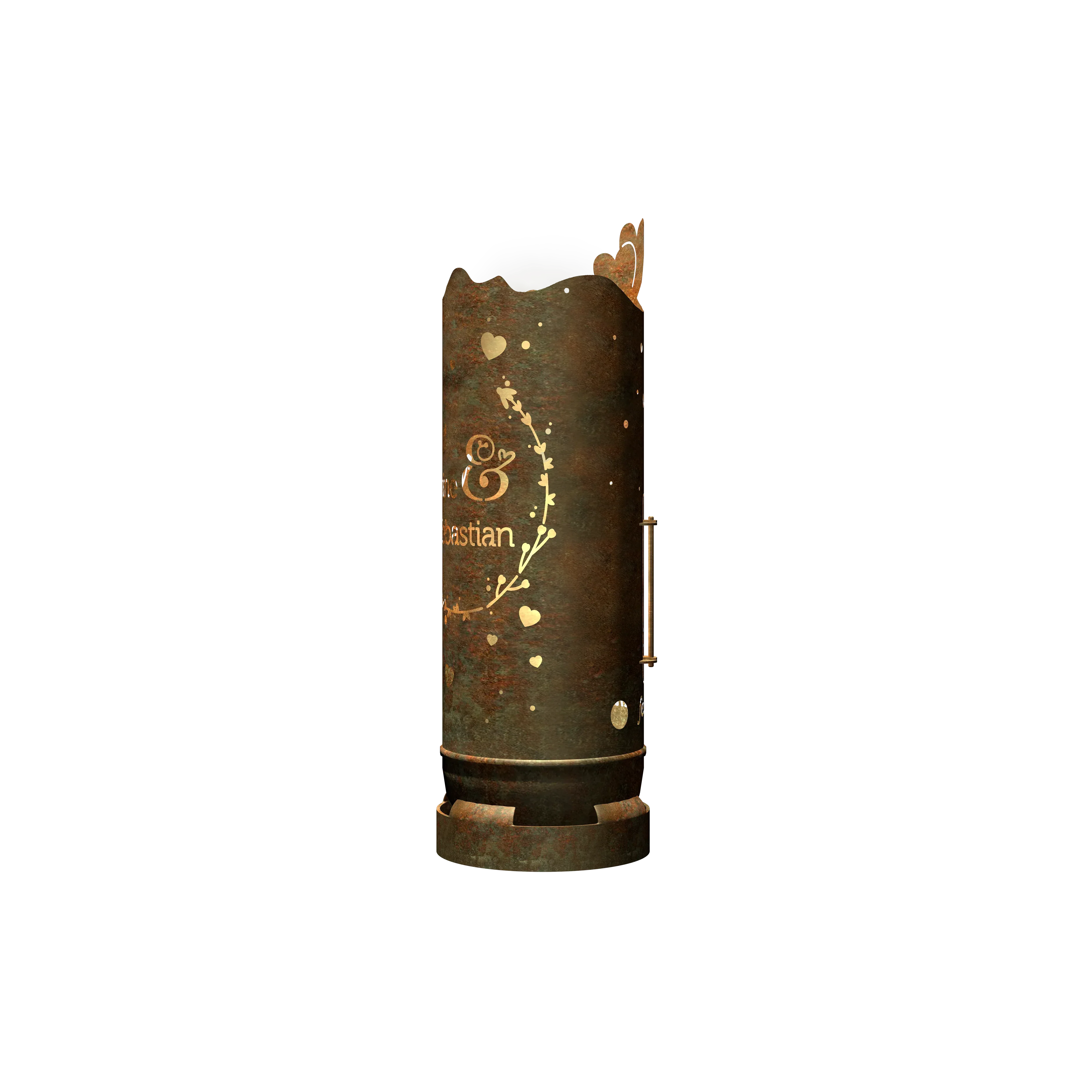 Fire barrel "Wedding motif 2" (incl. personalization)