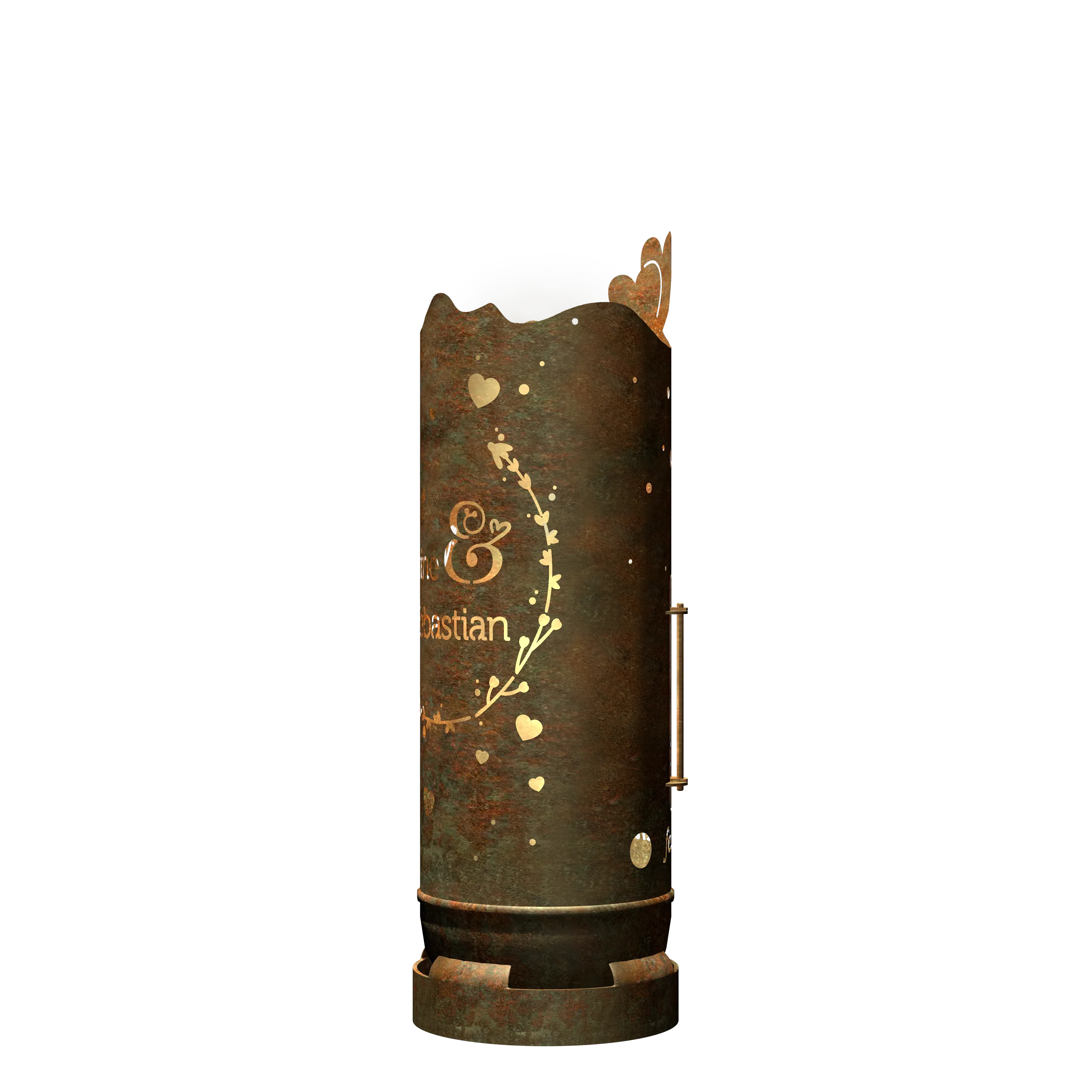 Feuertonne "Hochzeitsmotiv 2" (inkl. Personalisierung) - feuertonnen.org