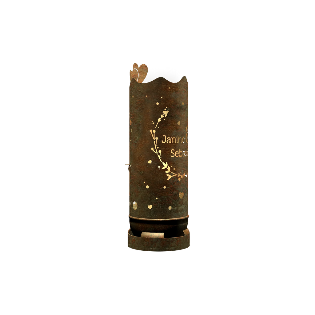 Fire barrel "Wedding motif 2" (incl. personalization)