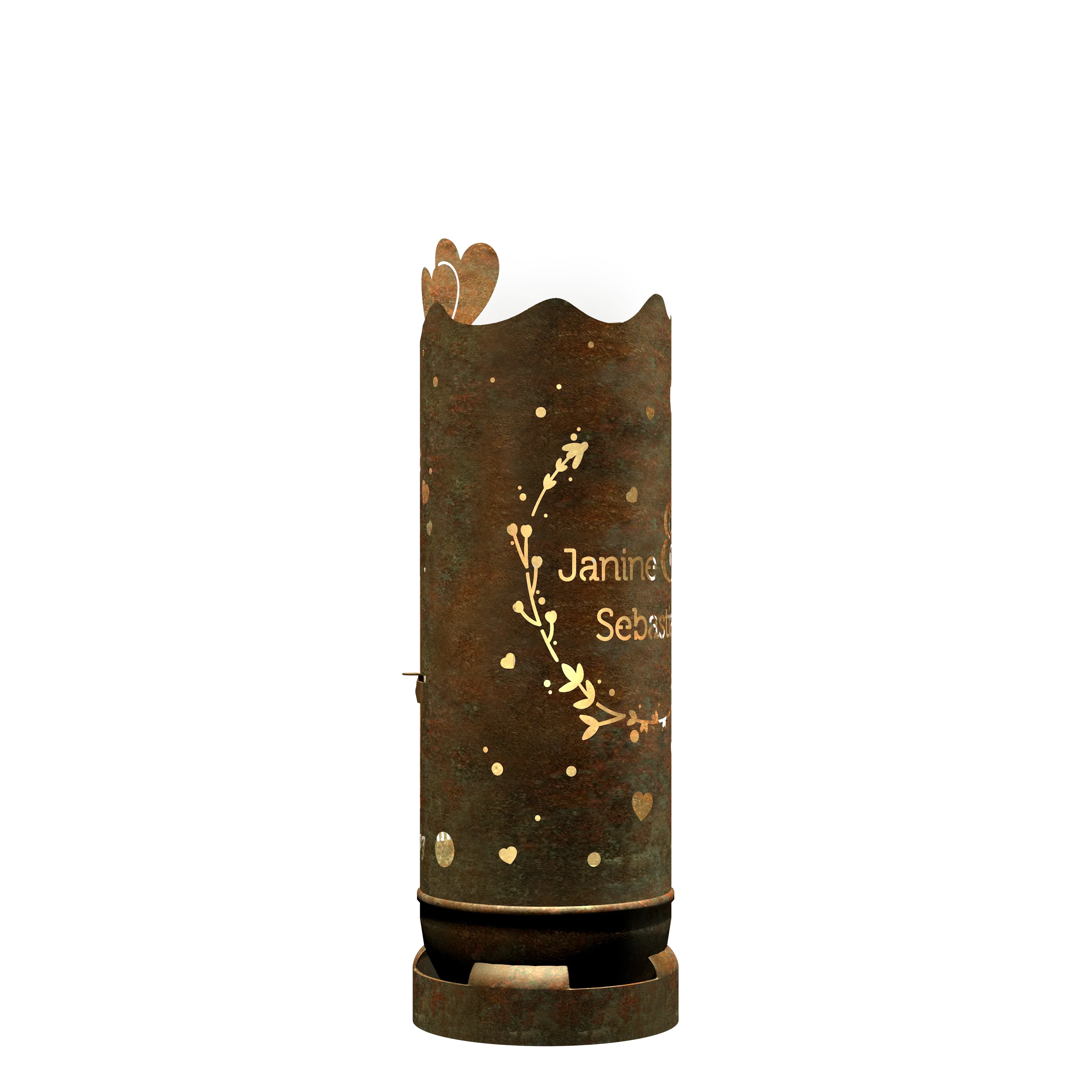 Feuertonne "Hochzeitsmotiv 2" (inkl. Personalisierung) - feuertonnen.org