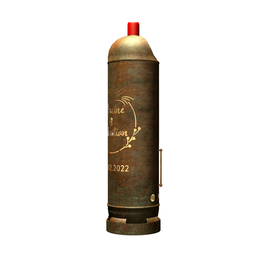 Fire barrel "Wedding motif 3" (incl. personalization)
