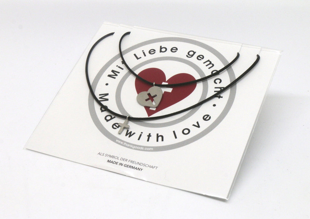 Thankgoods Freundschaft-Schmuckset Kreis/Kreuz für 2 Menschen die Ihre Liebe auf eine ganz besondere Art teilen möchten!
