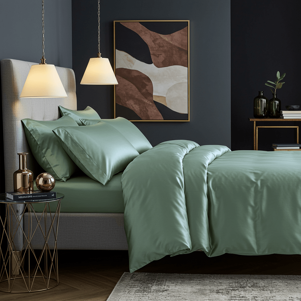 Charm Baumwolle Satin Spannbettlaken