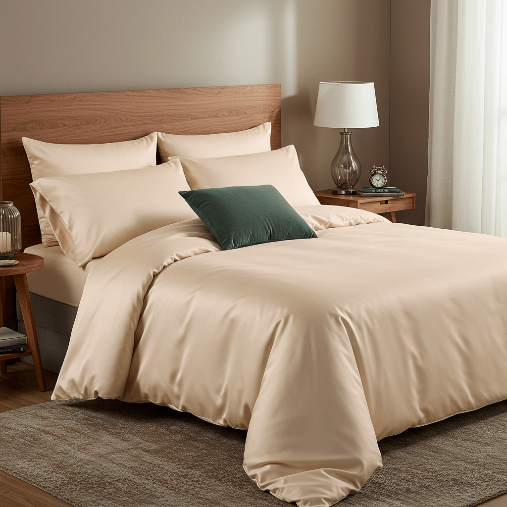 Luxe Baumwolle Satin Bettlaken
