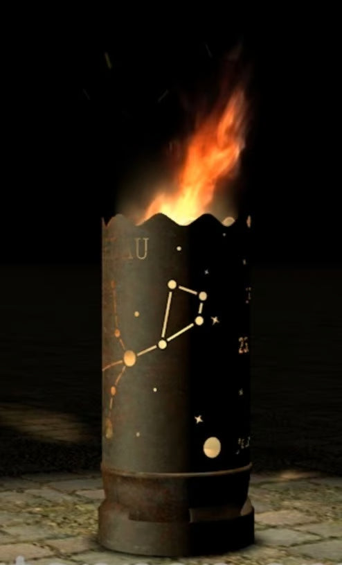 Dropslik Feuertonne "Sternzeichen Jungfrau" - feuertonnen.org