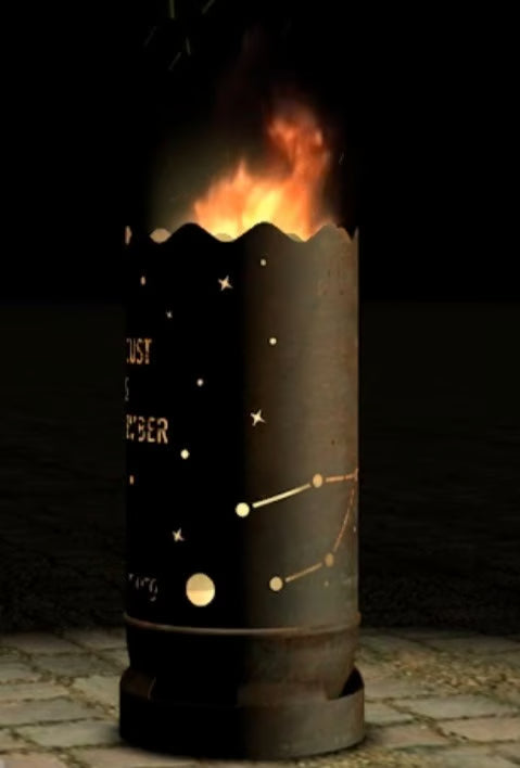 Dropslik Feuertonne "Sternzeichen Jungfrau" - feuertonnen.org