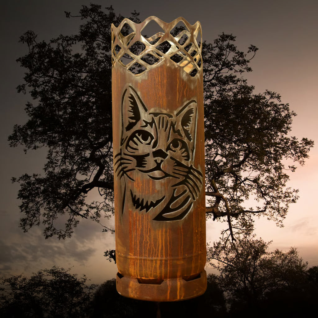 Feuertonne "Katze" (mit Rauten) - feuertonnen.org