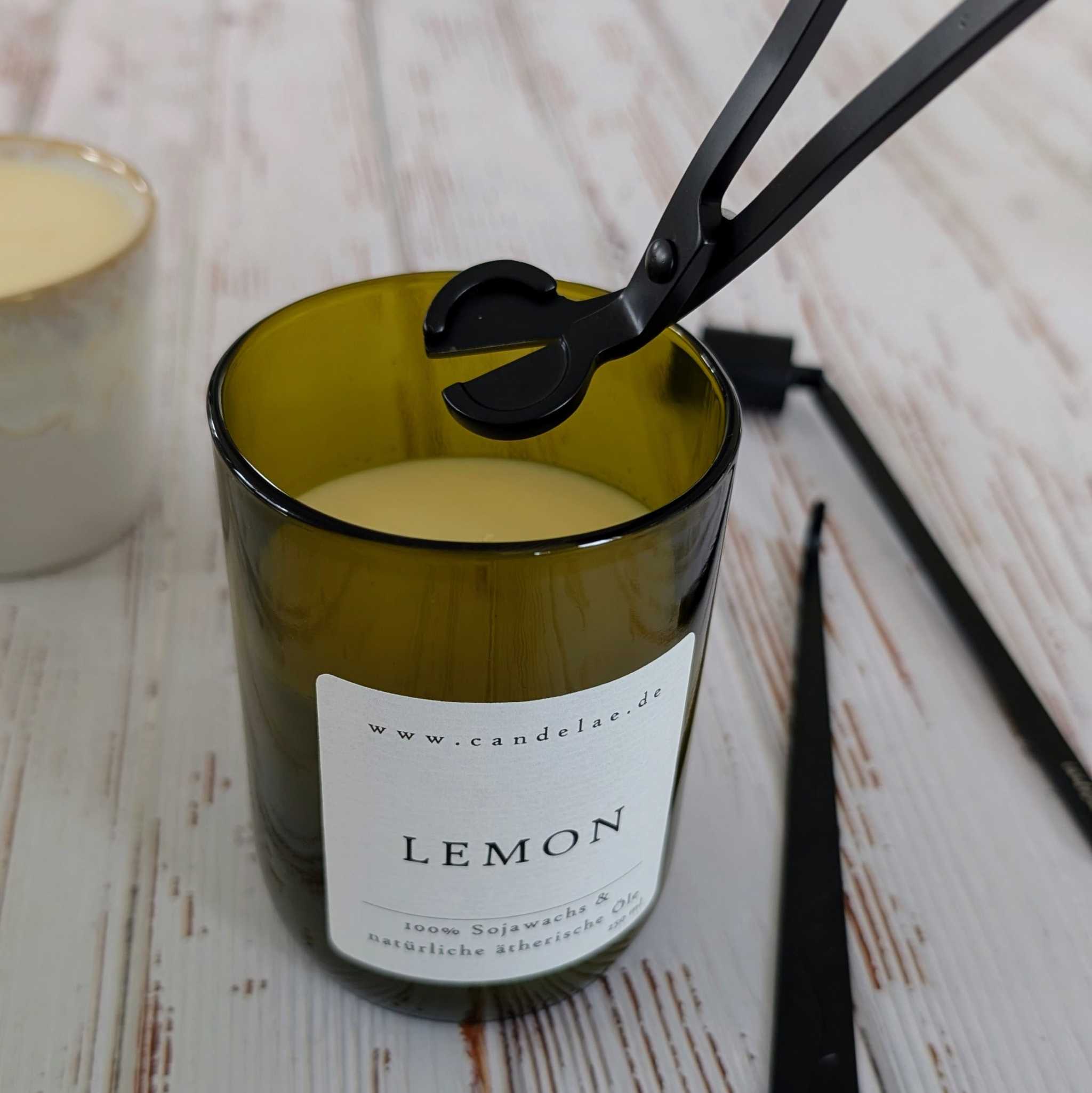 Black Candle Care Set – Wick Trimmer, Candle Snuffer & Wick Dipper for Scented Candles