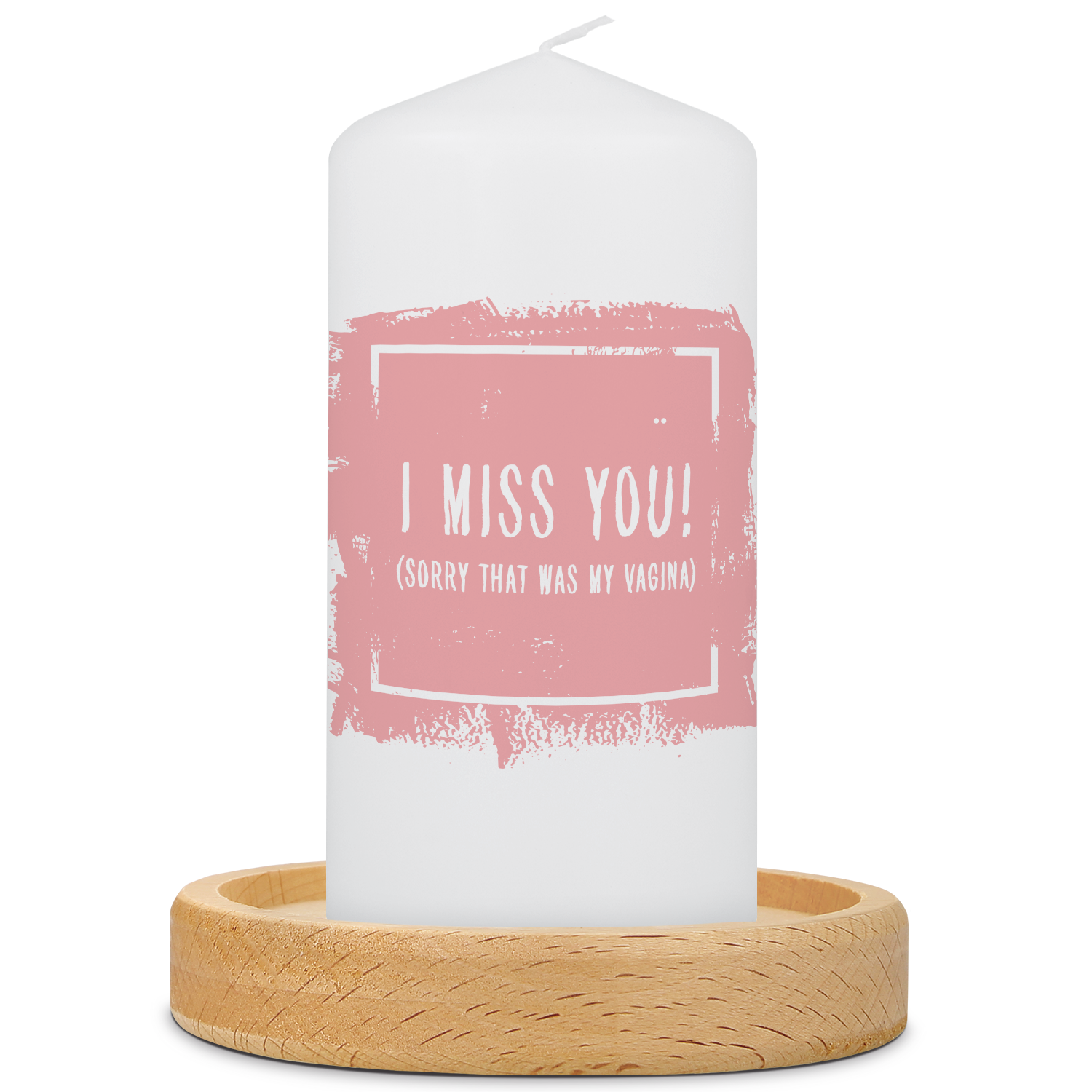 Kleine Kerze mit Spruch "I Miss You"
