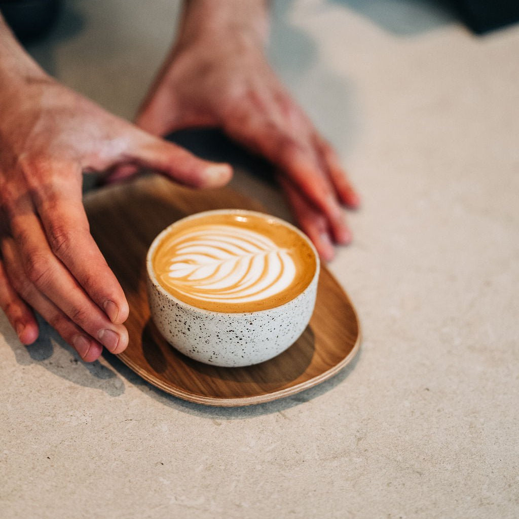 KUMO Cappuccino blau | handgemachte Tasse