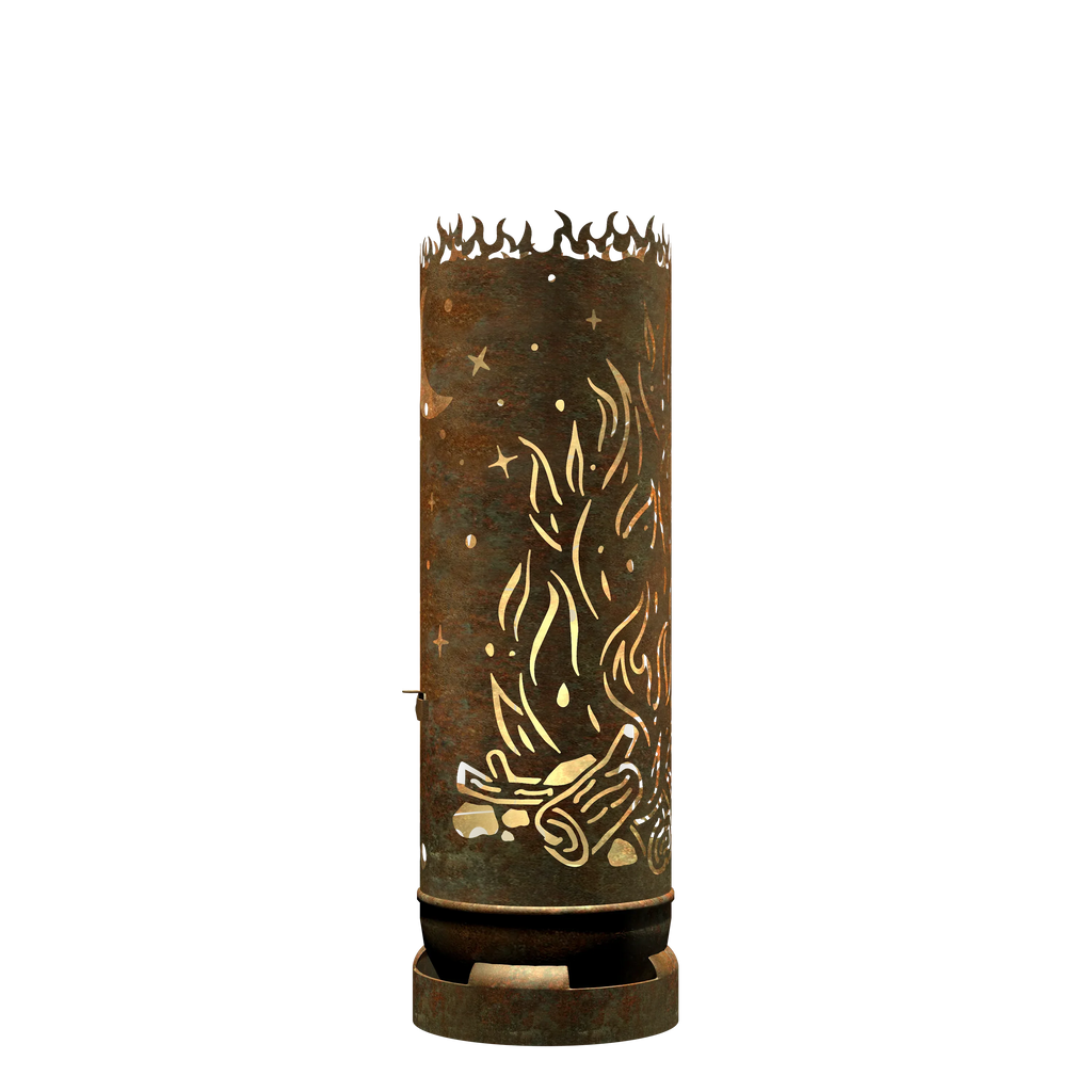 Feuertonne Lagerfeuer, Mond und Sterne - feuertonnen.org