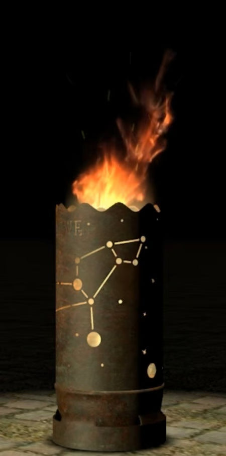 Dropslik Feuertonne "Sternzeichen Löwe" - feuertonnen.org