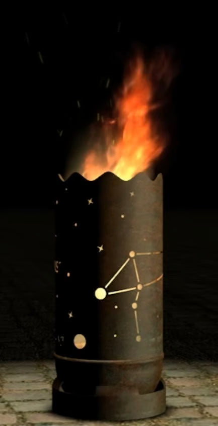 Dropslik Feuertonne "Sternzeichen Löwe" - feuertonnen.org