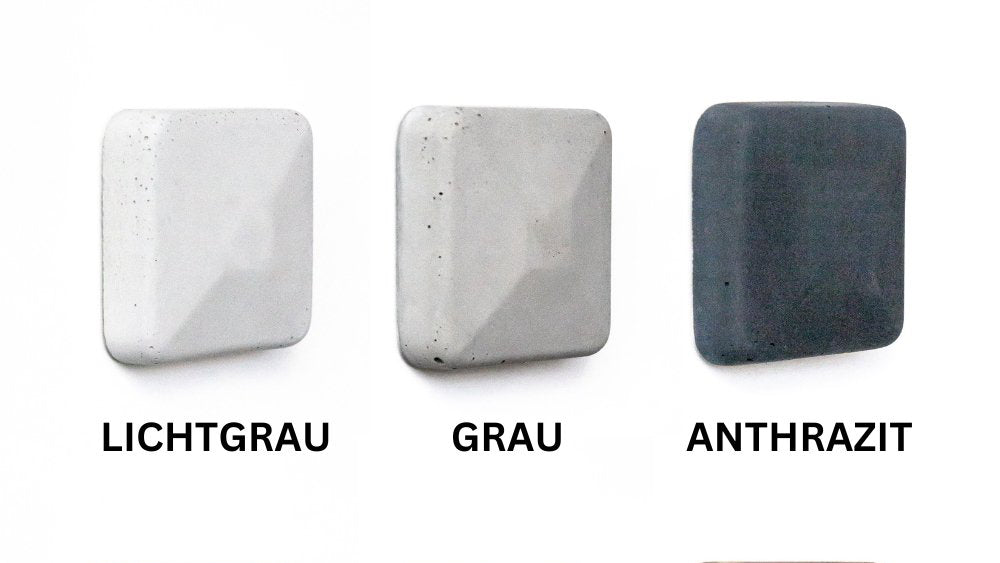 Quadratische magnetische Schlüsselhalter in Lichtgrau, Grau und Anthrazit