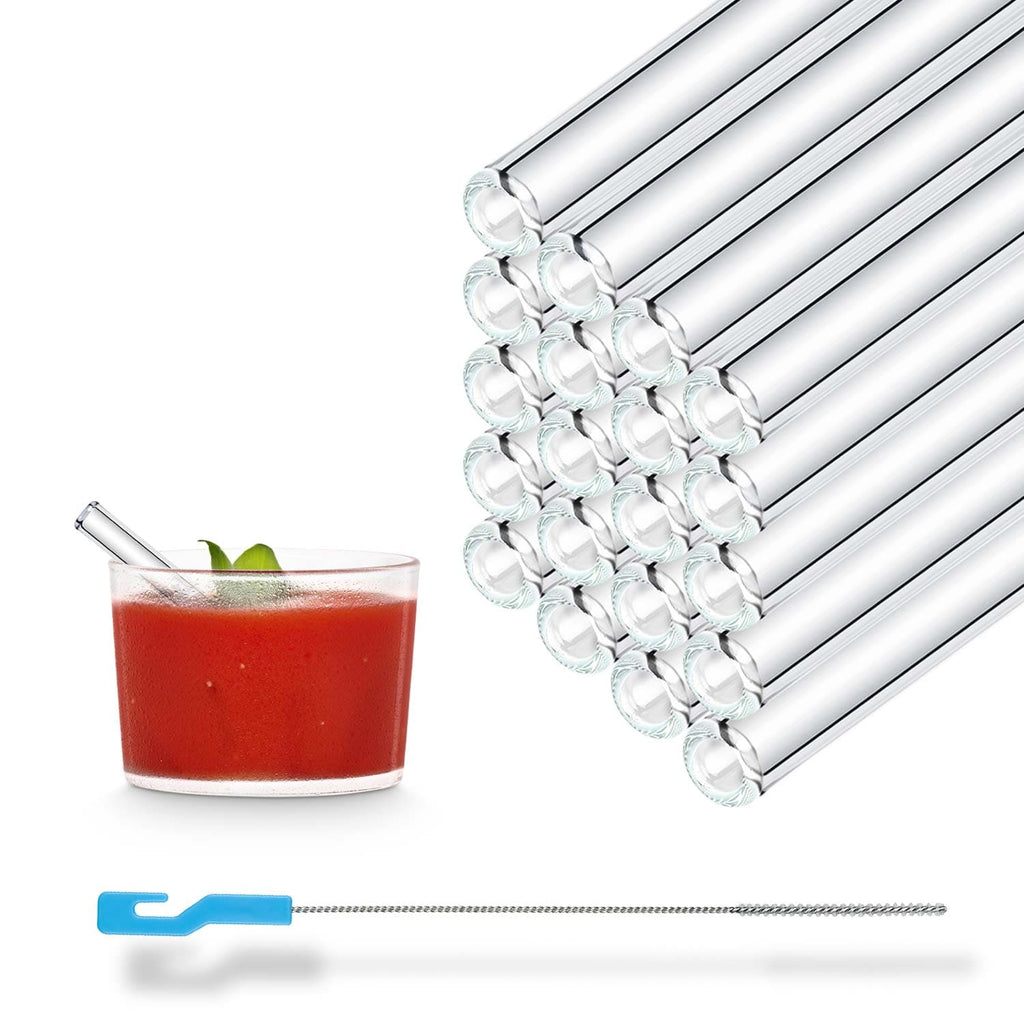 50x 10cm Glasstrohhalme für jeden Anlass inkl. Profi Reinigungsbürste