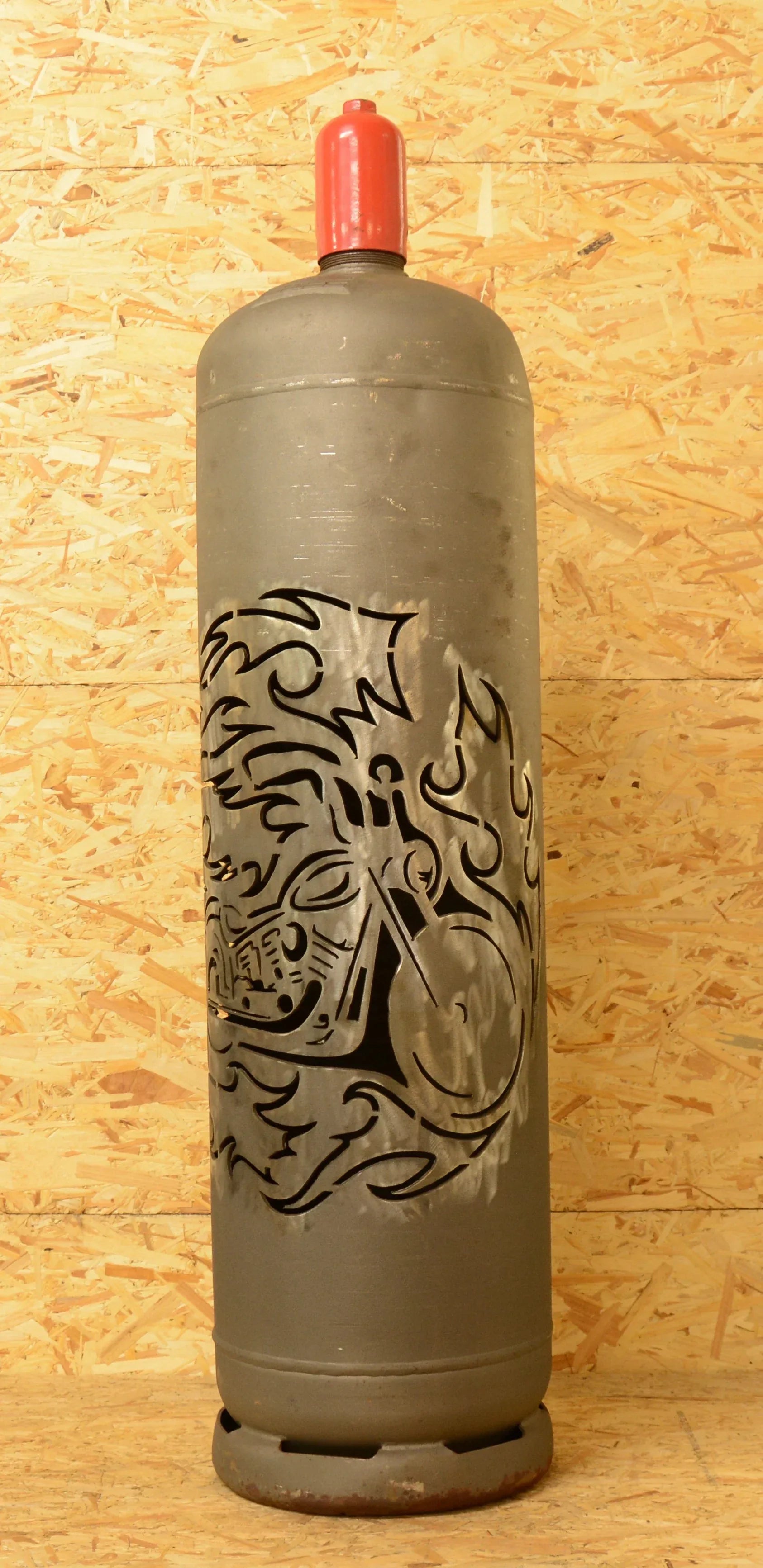 Feuertonne Motorrad in Flammen - feuertonnen.org