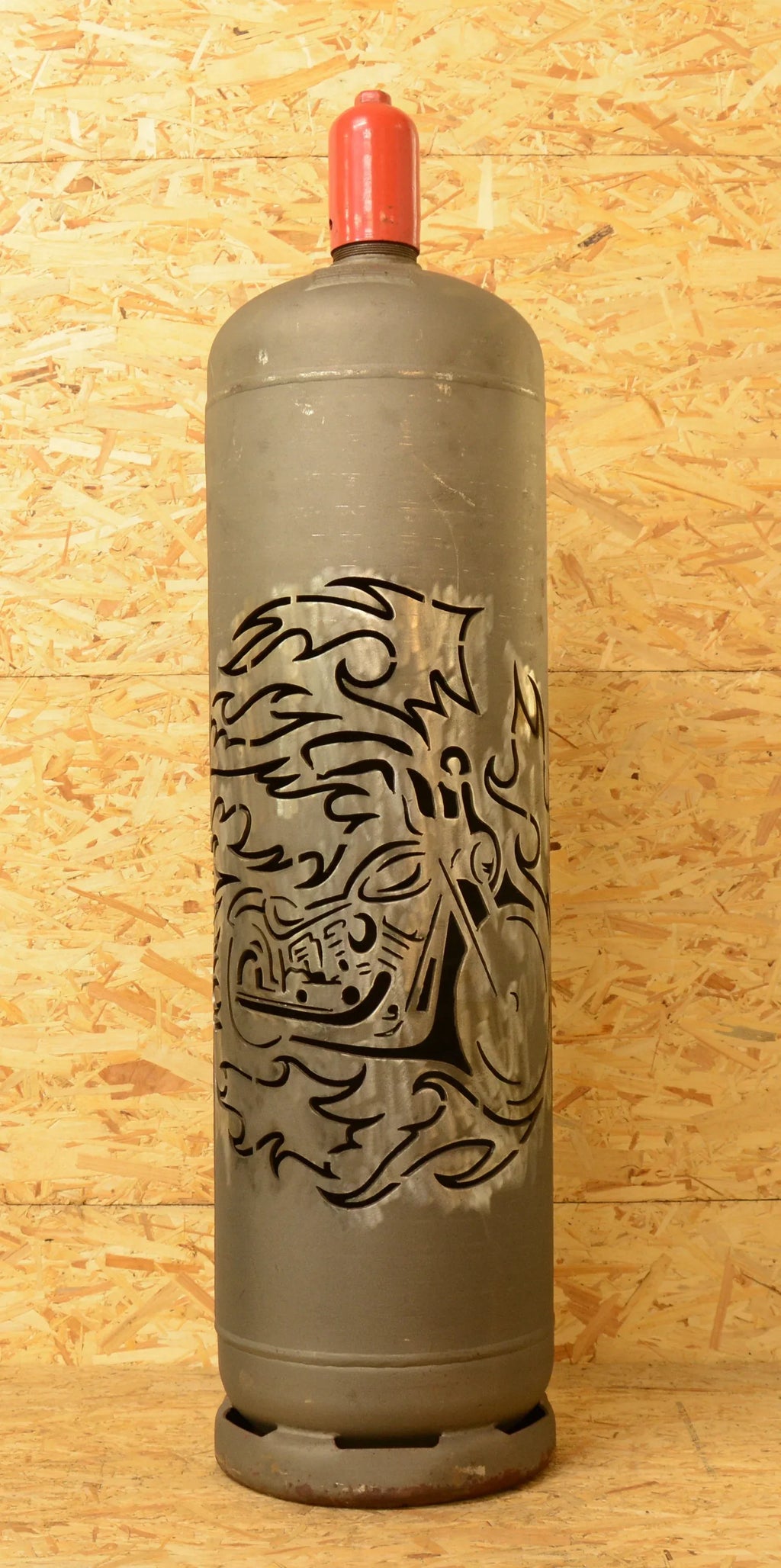 Feuertonne Motorrad in Flammen - feuertonnen.org