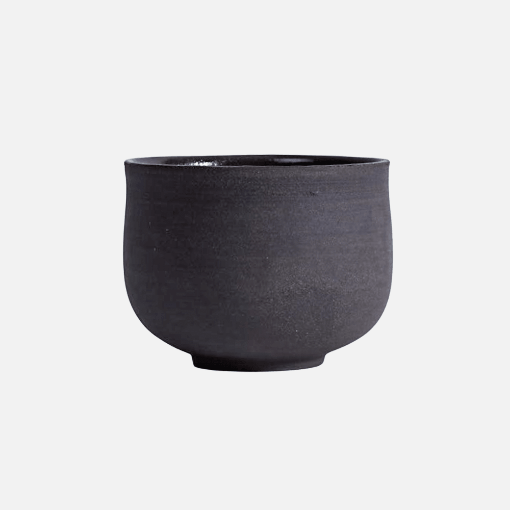 OCHA grau/schwarz | handgemachte Teetasse (Matcha)