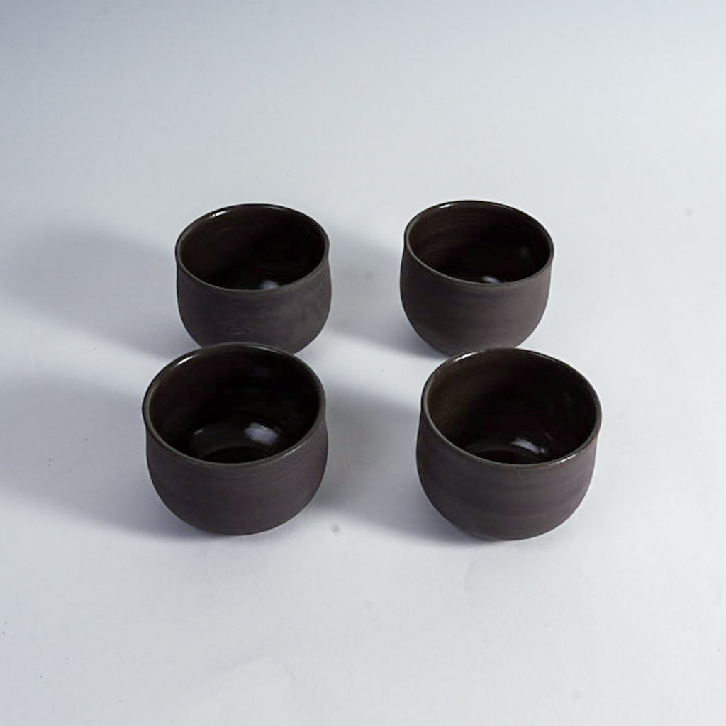 OCHA grau/schwarz | handgemachte Teetasse (Matcha)