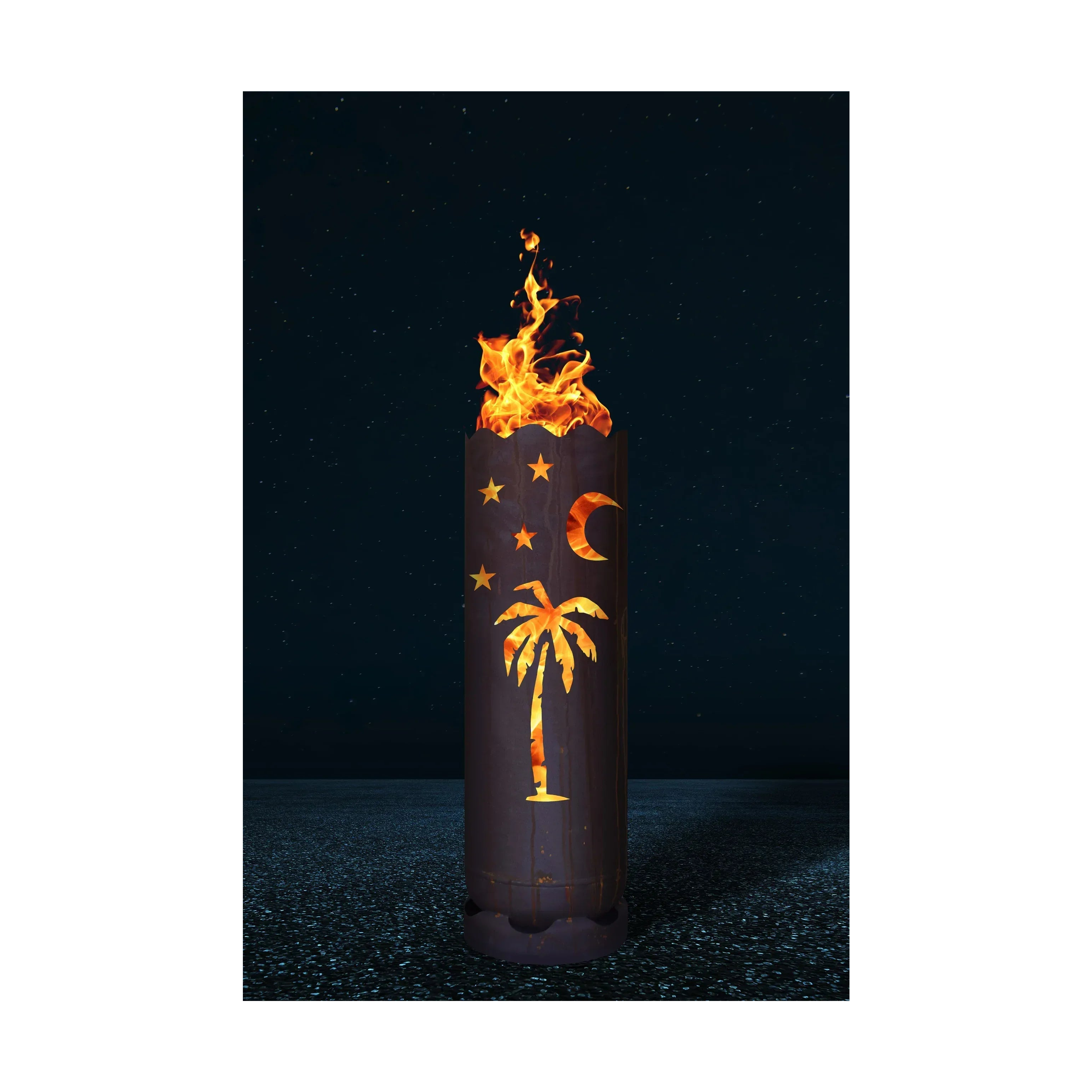 Fire barrel "Palm tree with stars"