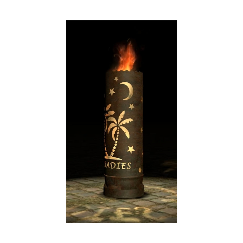 Feuertonne "Paradies" (Rundummotiv)