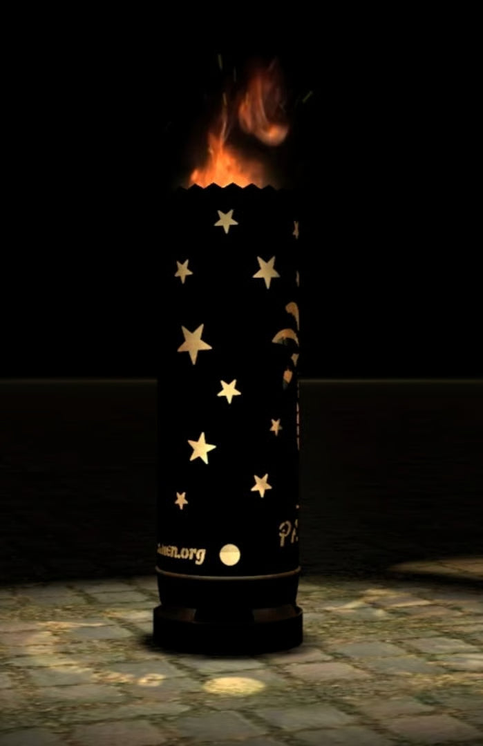 Feuertonne "Paradies" (Rundummotiv) - feuertonnen.org