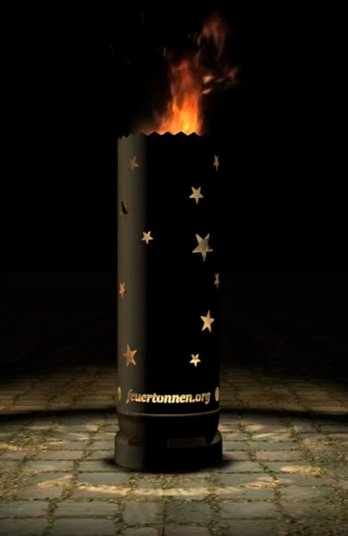 Feuertonne "Paradies" (Rundummotiv) - feuertonnen.org