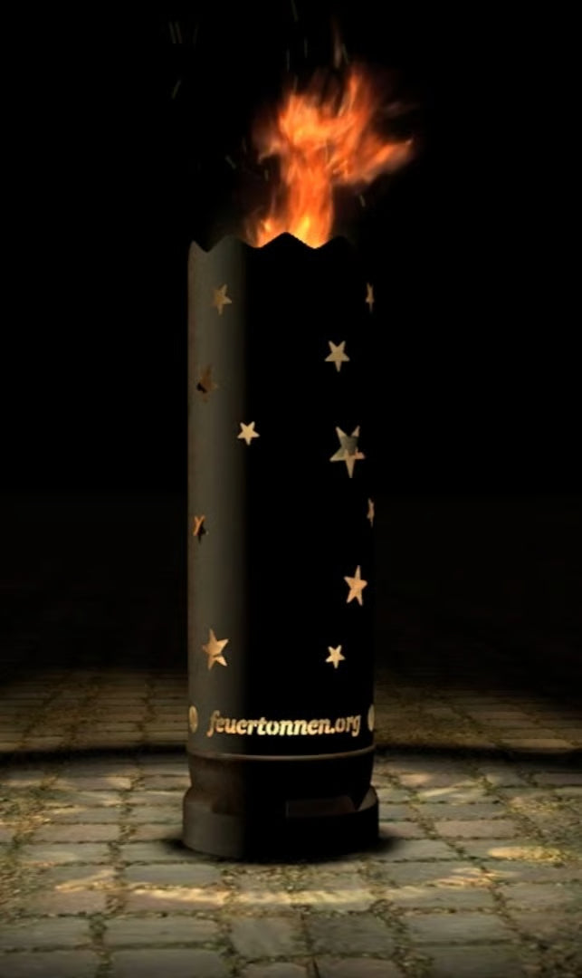 Feuertonne "Paradies" (Rundummotiv) - feuertonnen.org