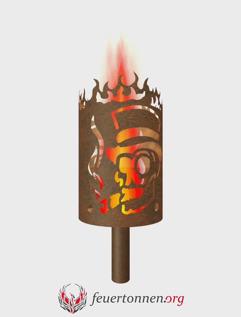 Torche de jardin Crâne de gentleman