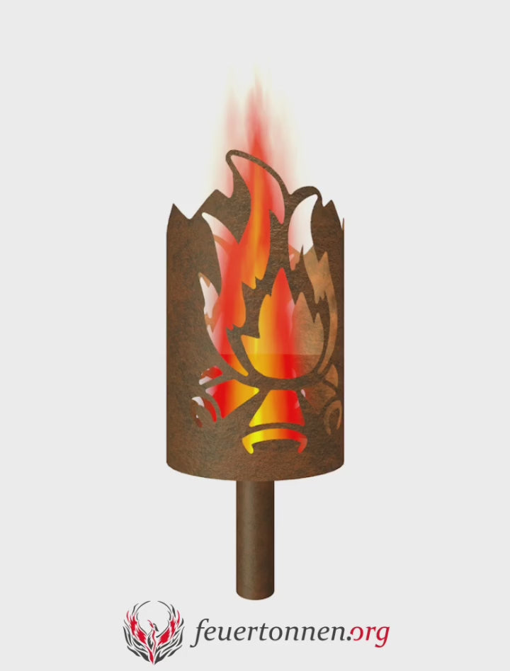 Gartenfackel Lagerfeuer beidseitig