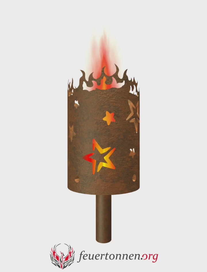 Gartenfackel Sterne 3