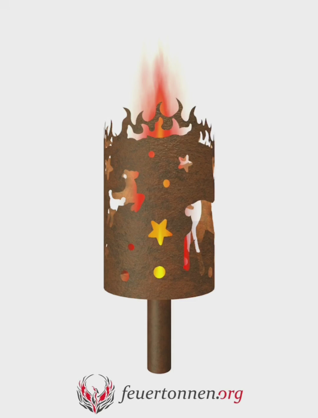 Gartenfackel Rentiere