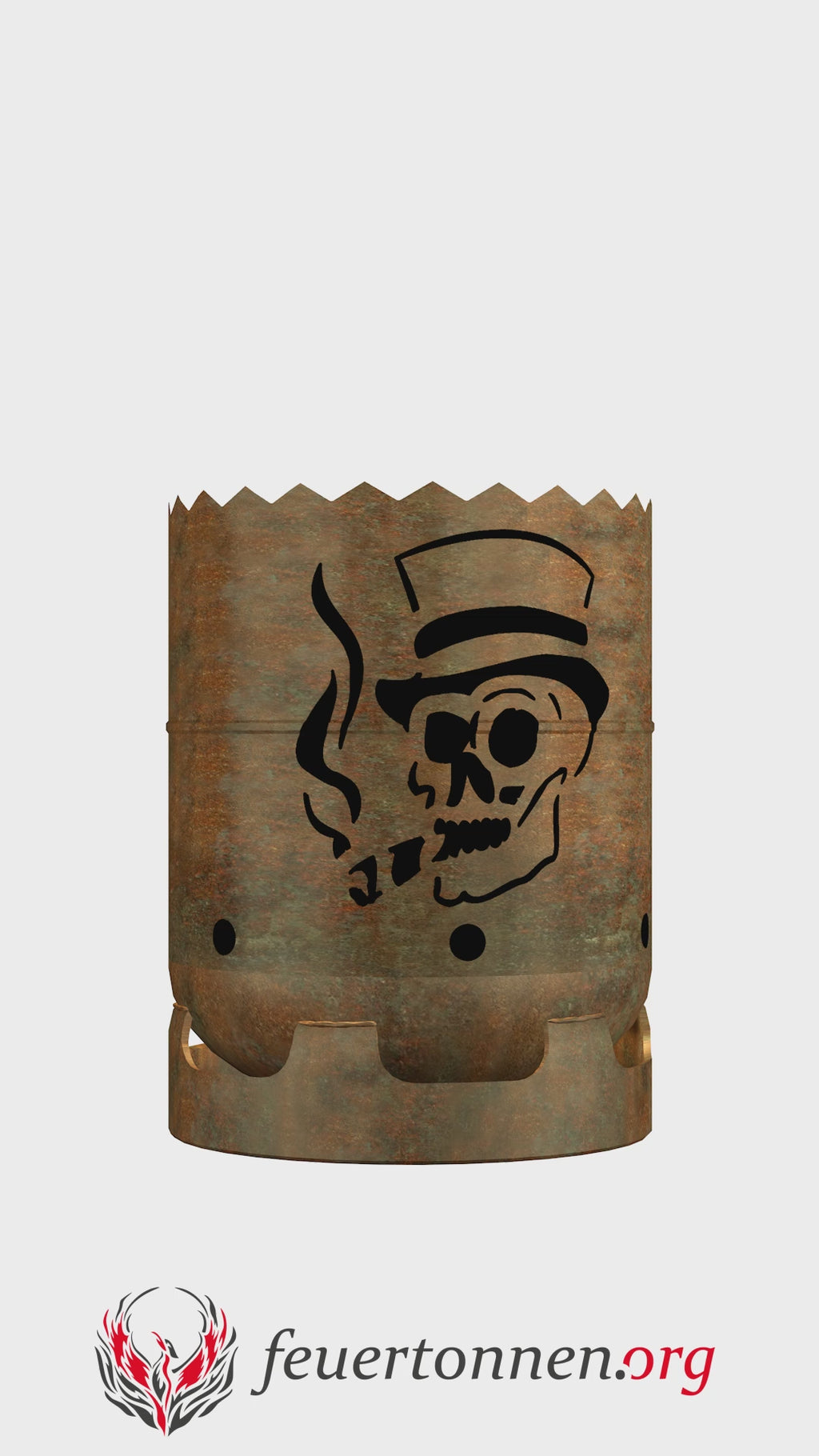 Feuertonne Gentleman Totenkopf