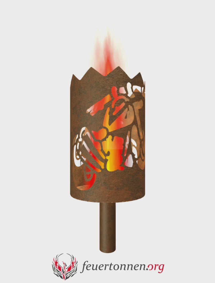 Gartenfackel Motorrad