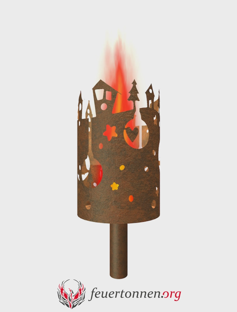 Gartenfackel Weihnachtsdorf