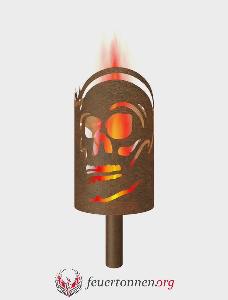 Gartenfackel Skull